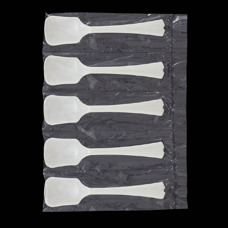 大黒工業 アイススプーン#100 白 5連 1000本/袋（ご注文単位1袋)【直送品】