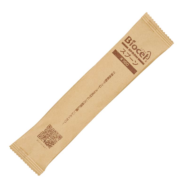 大黒工業 Biocel スプーン #160 紙包装 100本/袋（ご注文単位1袋)【直送品】