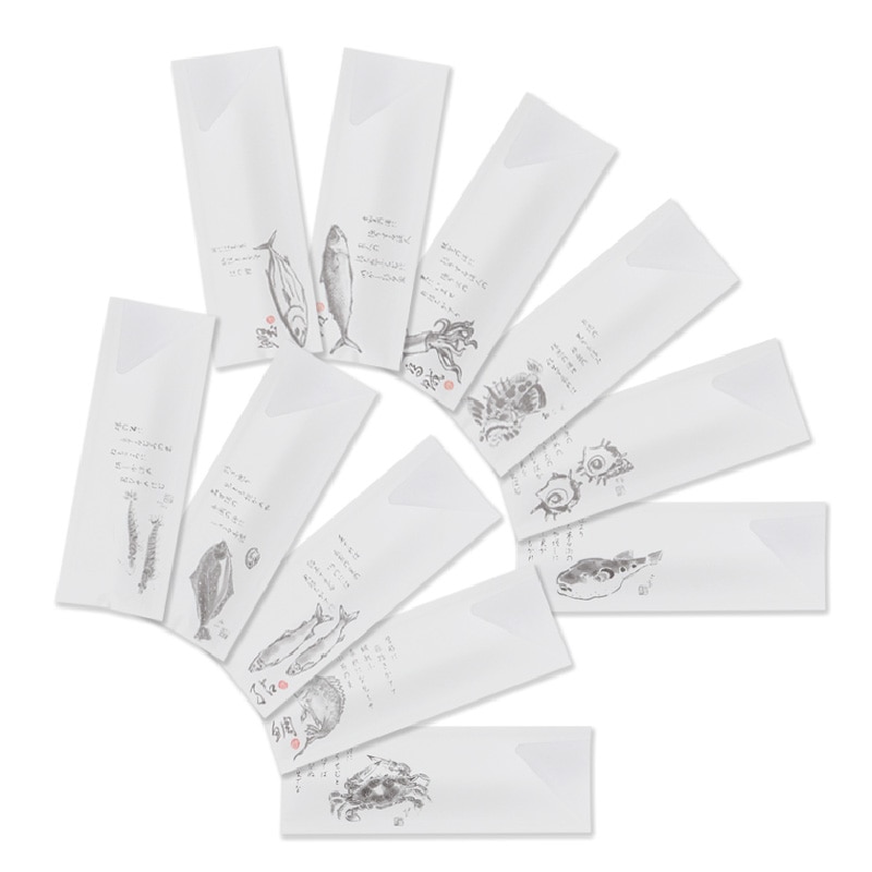 大黒工業 箸袋 11柄アソート 魚 500枚/袋（ご注文単位1袋)【直送品】