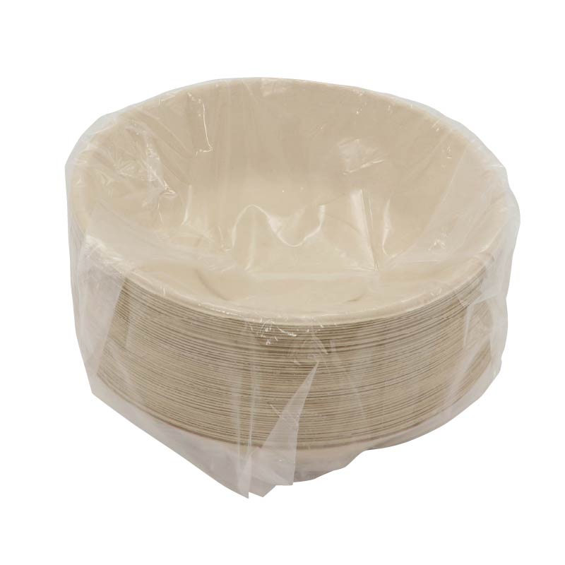 大黒工業 未晒バガスボウル　φ19cm 680ml　50枚入 3290065 50枚/袋（ご注文単位1袋）【直送品】