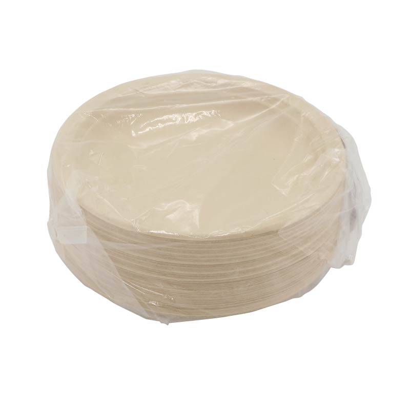 大黒工業 未晒バガスプレート φ18cm 50枚入 3290067 50枚/袋(ご注文単位1袋)【直送品】