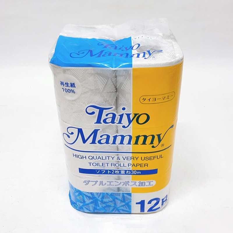太洋紙業 トイレットペーパー　タイヨーマミー ダブル　30m　12ロール  1パック（ご注文単位16パック）【直送品】