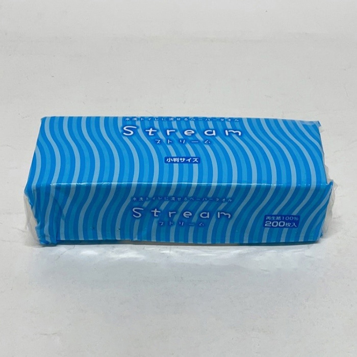太洋紙業 流せるペーパータオル　ストリーム 小判　エコノミー　200枚  1個（ご注文単位80個）【直送品】