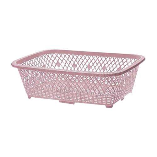 脱衣カゴ　中　カゴのみ W510×L370×H160mm ピンク 1個（ご注文単位1個）【直送品】