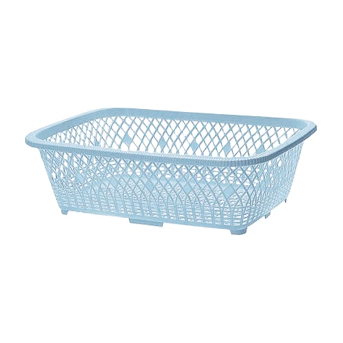 脱衣カゴ　中　カゴのみ W510×L370×H160mm ブルー 1個（ご注文単位1個）【直送品】