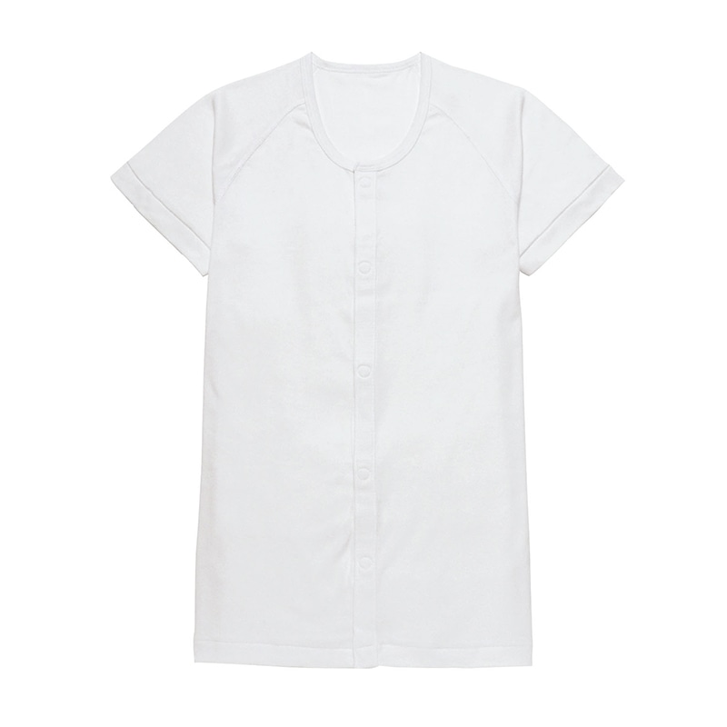 らくらく前開き　ワンタッチ肌着 紳士用　7505-1　L　半袖  1枚（ご注文単位1枚）【直送品】