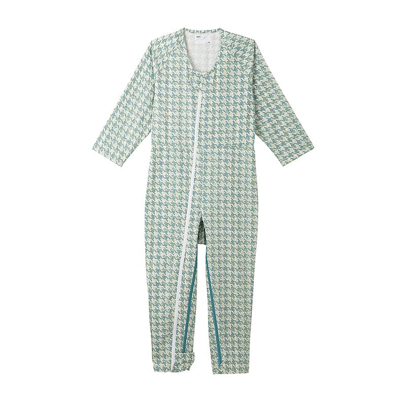 介護ねまき コンビネーション2 フルオープン型 5638-A M チドリグリーン 1枚(ご注文単位1枚)【直送品】