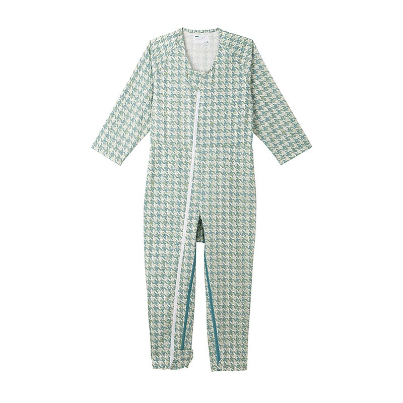 介護ねまき コンビネーション2 フルオープン型 5638-A LL チドリグリーン 1枚(ご注文単位1枚)【直送品】