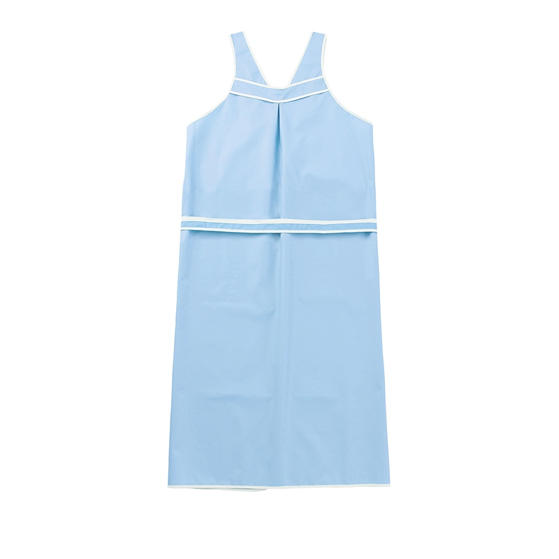 入浴ケア　か～るいエプロン2　6018　M ターコイズブルー  1枚（ご注文単位1枚）【直送品】