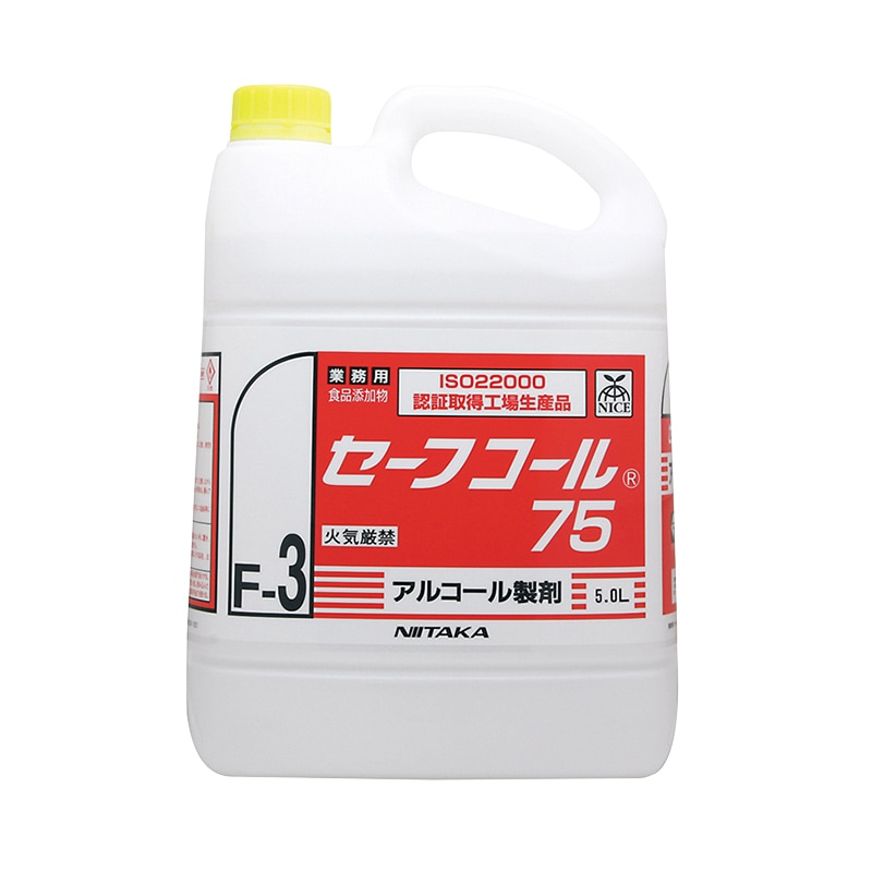 ニイタカ アルコール製剤 セーフコール75 5L ソフトボトル 1本※軽(ご注文単位4本)【直送品】