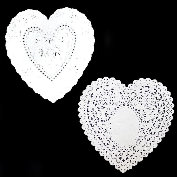 日本サンレオ レースペーパー ハート型 中 #8 2柄アソート 120枚入 1束(ご注文単位100束)【直送品】