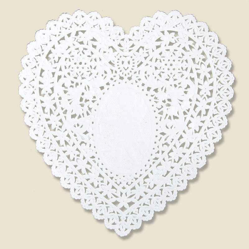 日本サンレオ レースペーパー　ハート型 中　＃8　20枚入 HA 1束（ご注文単位180束）【直送品】