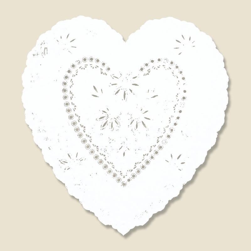 日本サンレオ レースペーパー　ハート型 中　＃8　20枚入 HH 1束（ご注文単位180束）【直送品】