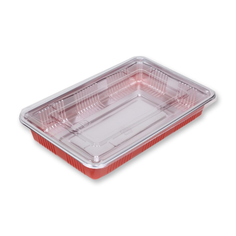 日本サンレオ フードパック　赤底 特中　10枚パック KJ－209 1束（ご注文単位60束）【直送品】