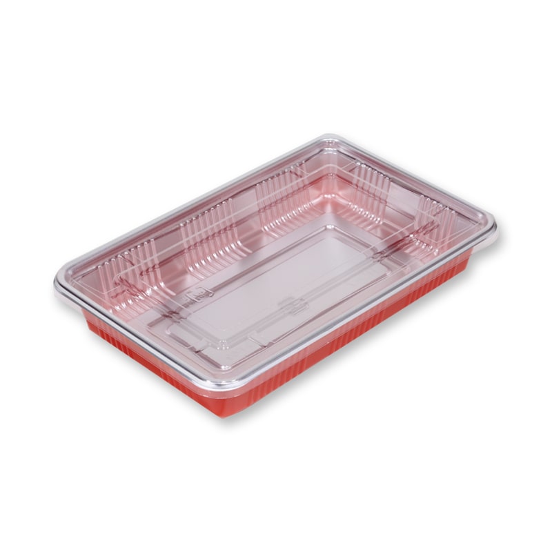 日本サンレオ フードパック　赤底 中　10枚パック KJ－109 1束（ご注文単位60束）【直送品】