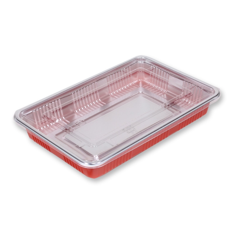 日本サンレオ フードパック　赤底 大　10枚パック KJ－110 1束（ご注文単位60束）【直送品】