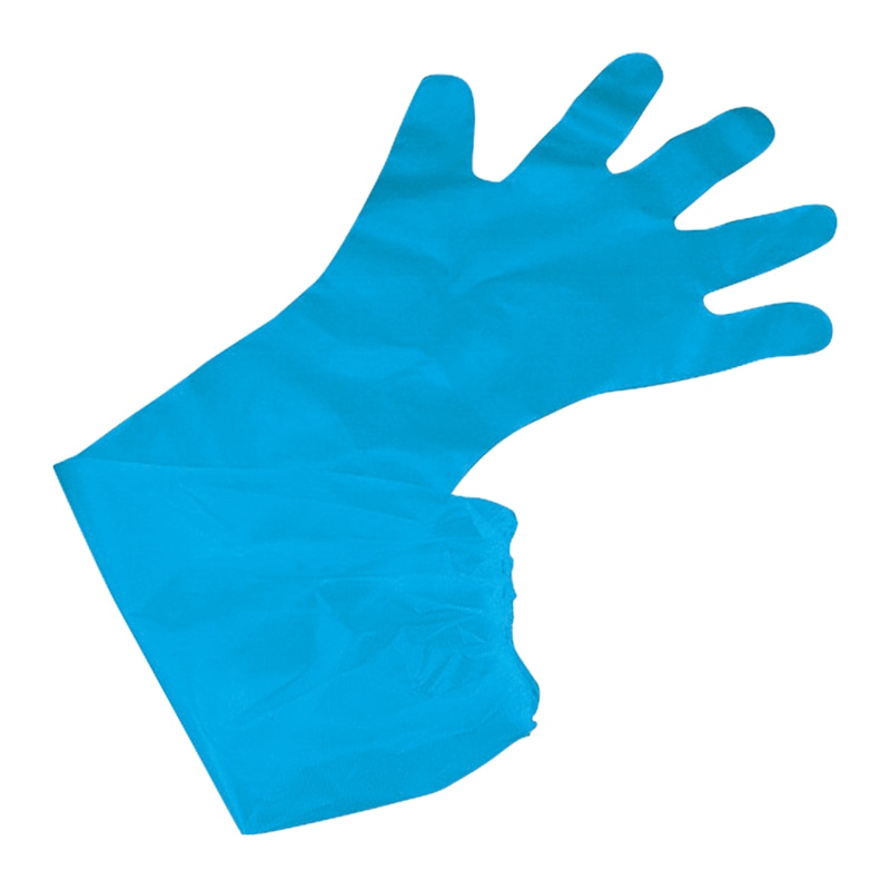 宇都宮製作 シンガー ポリ手袋 ポリエチロング ブルー フリーサイズ LPE0770SE-BB 1箱(ご注文単位20箱)【直送品】