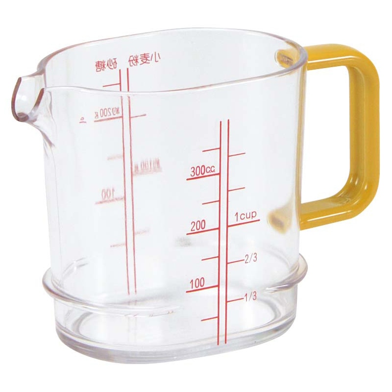 エンテック ポリカーボ メジャーカップ PM-2 300cc 黄 1個(ご注文単位1個)【直送品】