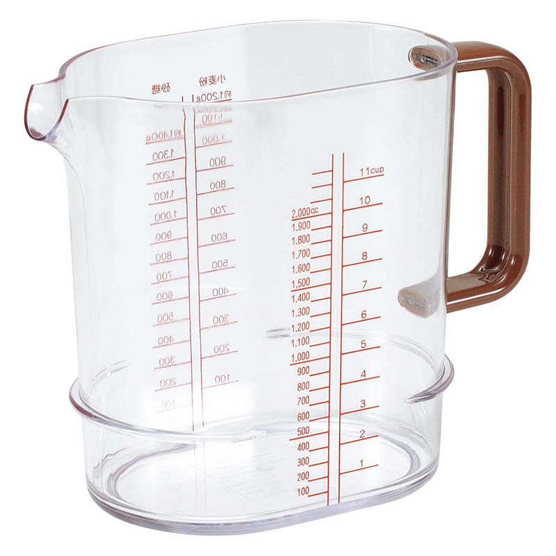 エンテック ポリカーボ メジャーカップ PM-5 2L 茶 1個(ご注文単位1個)【直送品】