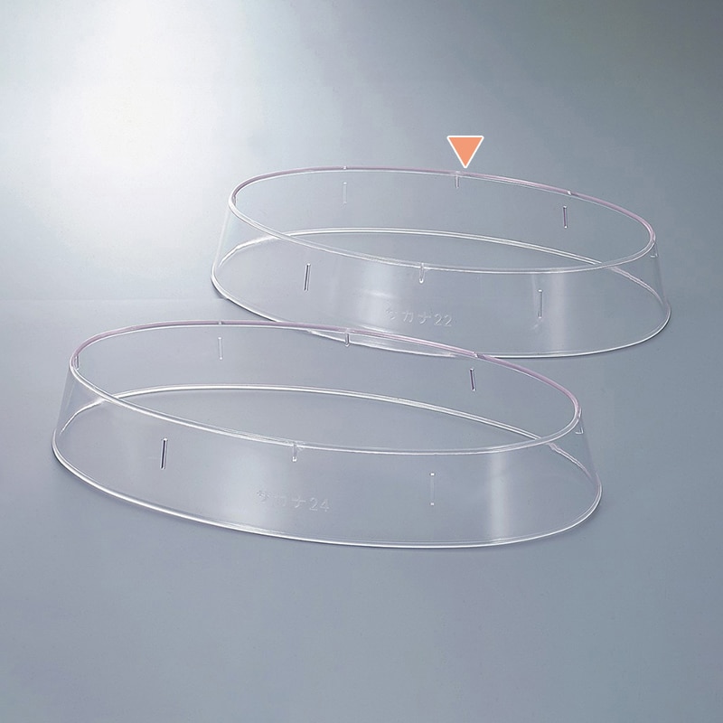 エンテック 抗菌 魚皿 皿枠 ポリカーボネイト 22吋用 W-322 1個（ご注文単位1個）【直送品】