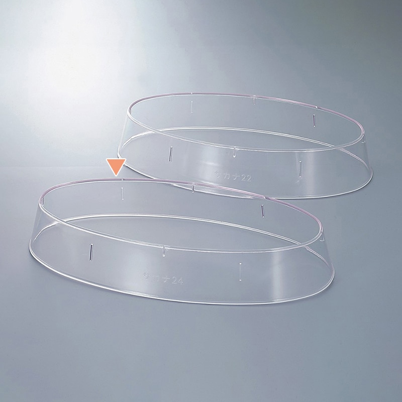 エンテック 抗菌 魚皿 皿枠 ポリカーボネイト 24吋用 W-324 1個（ご注文単位1個）【直送品】