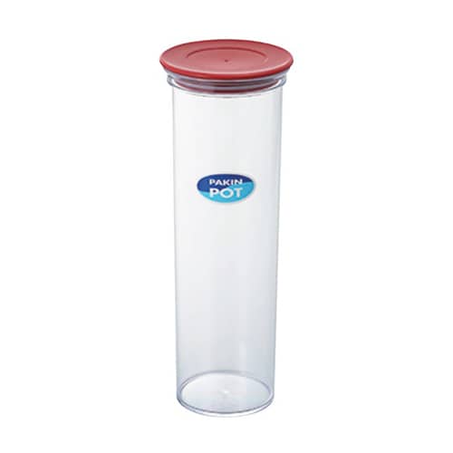 エンテック パッキン付ポット 1450ml No.1039R レッド 1個（ご注文単位1個）【直送品】