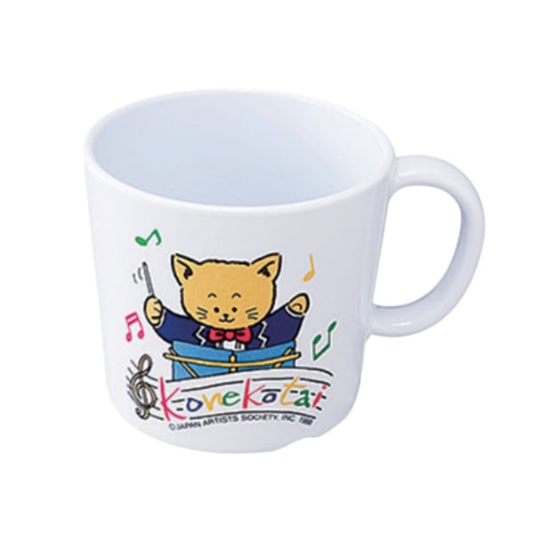 エンテック メラミン片手コップ こねこたい 大 L-115B ブルー 200ml 1個（ご注文単位1個）【直送品】