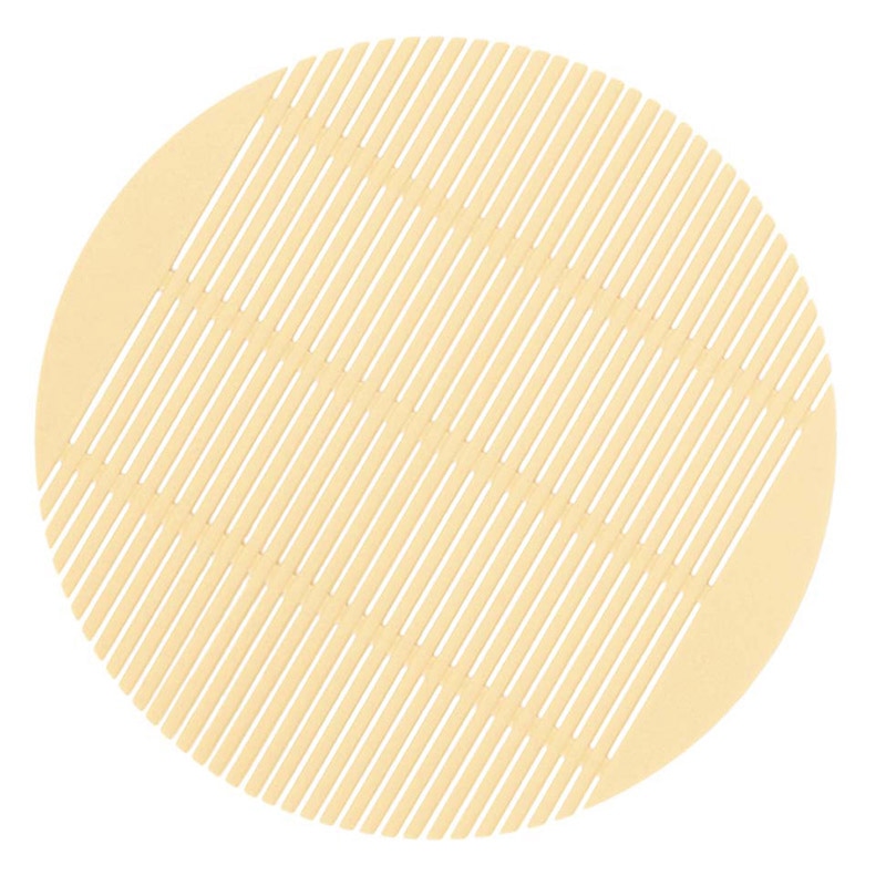 PP　ざるそば　スダレ　丸型 NO.97I　アイボリー  1個（ご注文単位1個）【直送品】