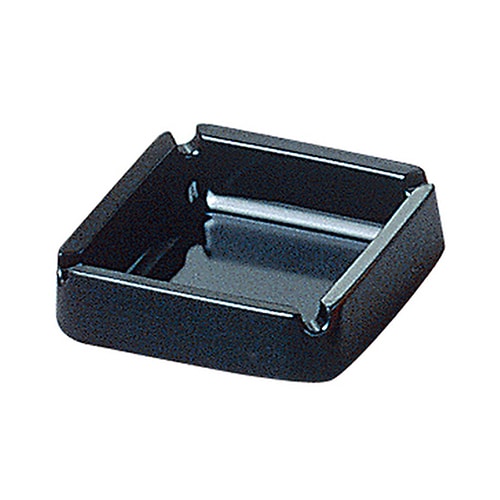 エンテック メラミン カラー灰皿 正角 レスト付 A-270 黒 1個（ご注文単位1個）【直送品】