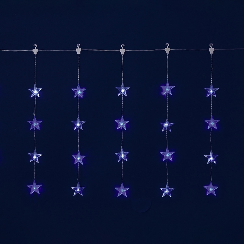 フローレックス LED　スターカーテン 20連　ホワイトブルー KT-3770 1本（ご注文単位1本）【直送品】