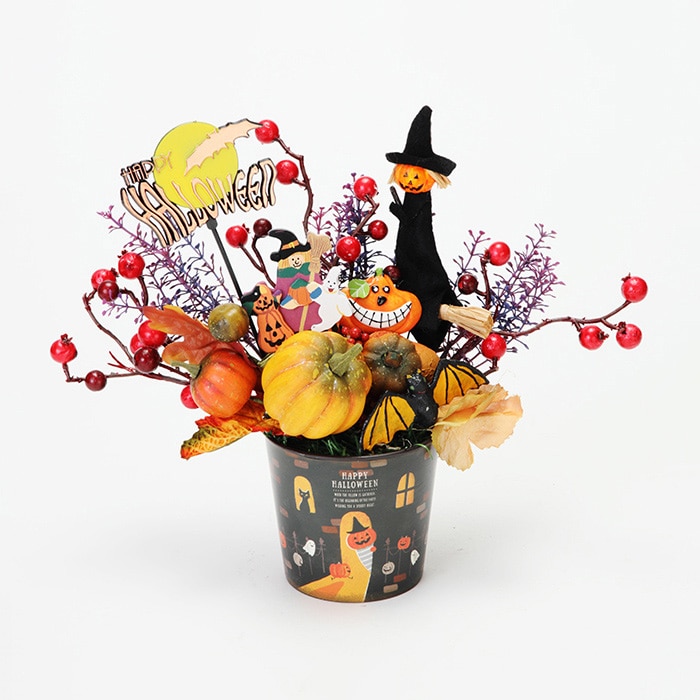 フローレックス ハロウィン バケツアレンジ HW-1560 1個(ご注文単位1個)【直送品】