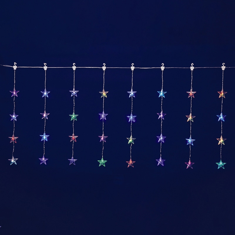 フローレックス LED　スターカーテン 20連　レインボー KT-3771 1本（ご注文単位1本）【直送品】