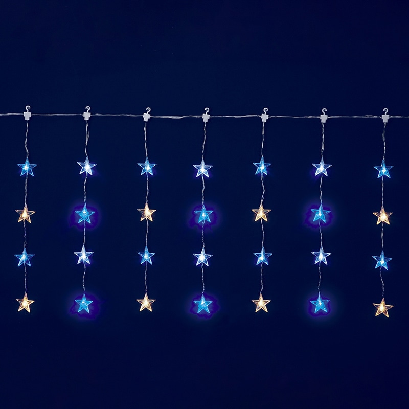 フローレックス LED　スターカーテン 20連　ジュエルカラー KT-3773 1個（ご注文単位1個）【直送品】