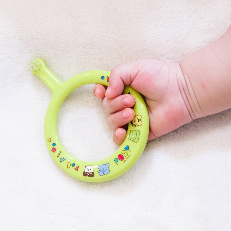 ファイン ベビー歯ブラシ POSY リング歯ブラシ ライムグリーン PRG-50G 1本(ご注文単位120本)【直送品】