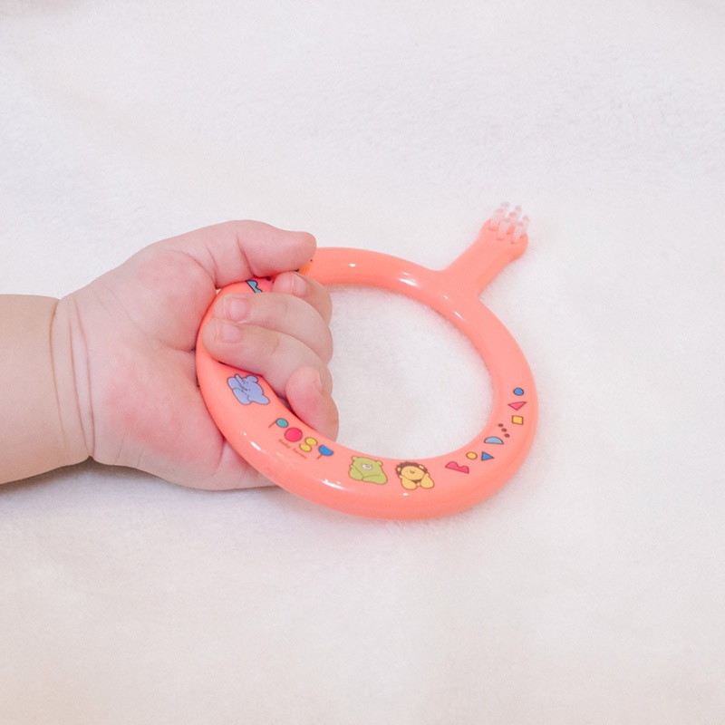 ファイン ベビー歯ブラシ POSY リング歯ブラシ コーラルレッド PRG-50R 1本(ご注文単位120本)【直送品】