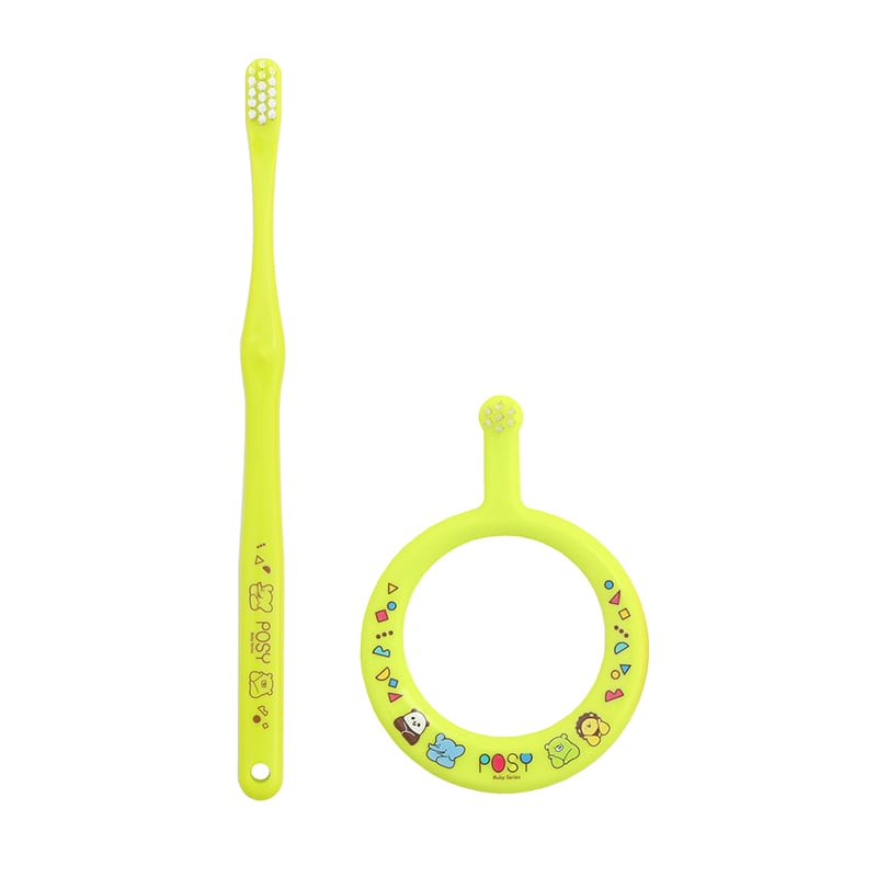 ファイン ベビー歯ブラシ POSY リング歯ブラシセット ライムグリーン PRS-72G 1セット(ご注文単位120セット)【直送品】
