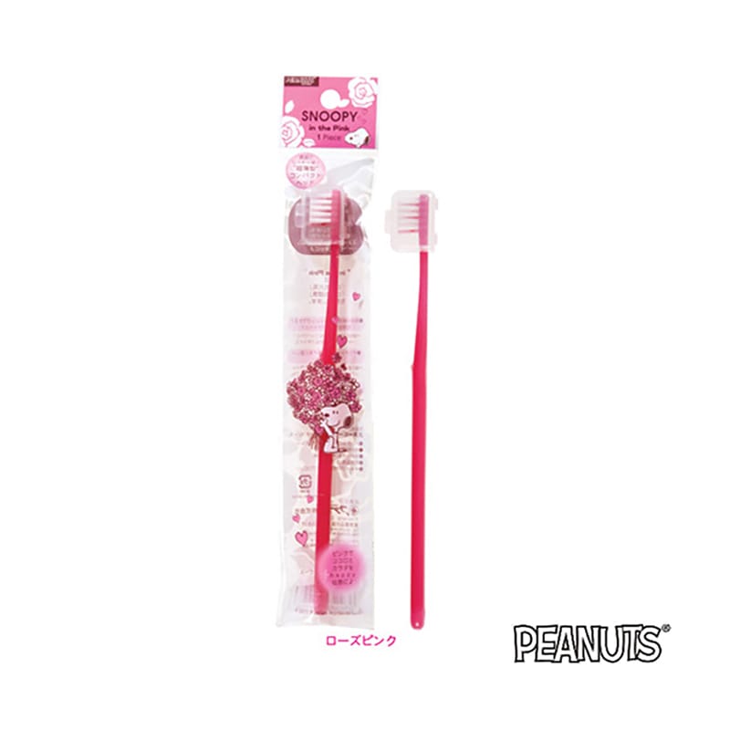 ファイン 歯ブラシ　スヌーピー　イン　ザ　ピンク 1ピース　ローズピンク SNI-111 1本（ご注文単位240本）【直送品】