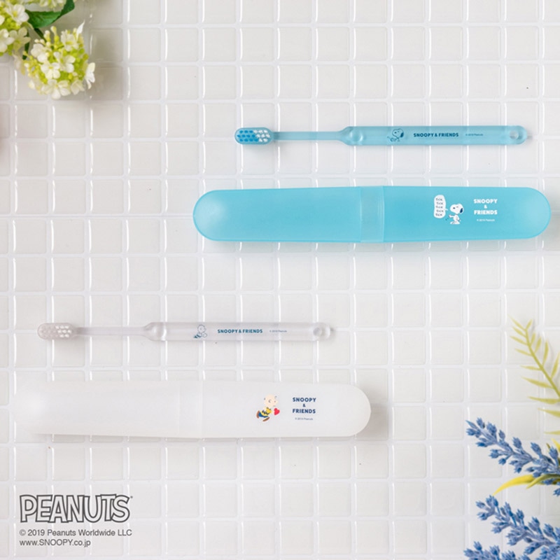 ファイン スヌーピー&フレンズ 歯ブラシセット ブルー SFS-85B 1個(ご注文単位120個)【直送品】