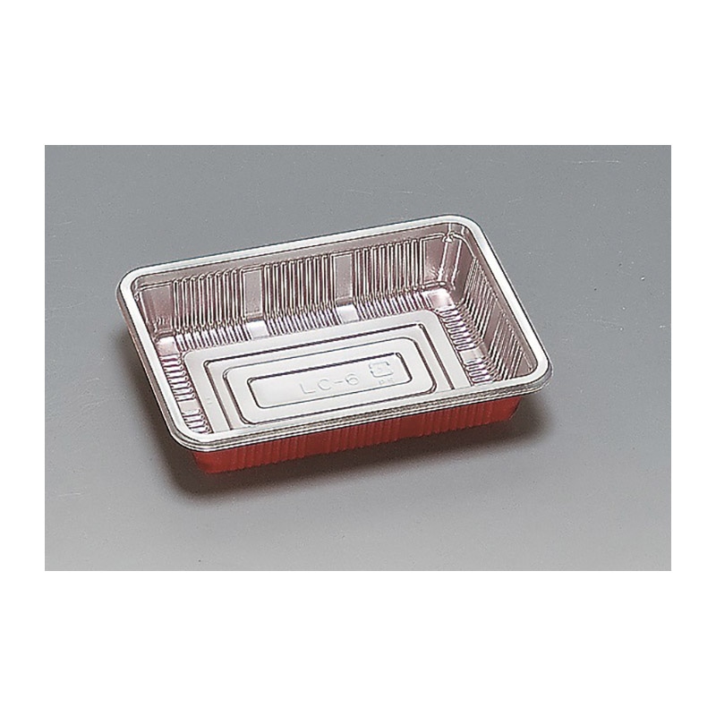 福助工業 弁当容器　ディッシュ　本体 LC-6 かぶせフタ付 100枚/袋（ご注文単位12袋）【直送品】