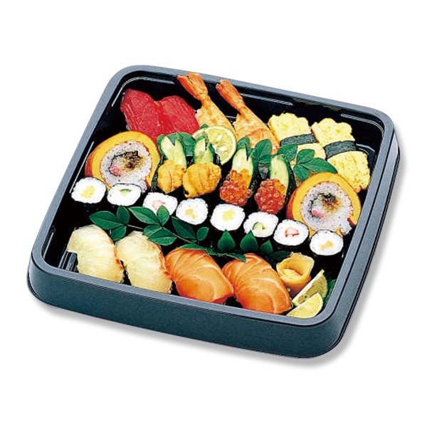 福助工業 寿司桶 角桶 2H 本体 黒 10枚/袋