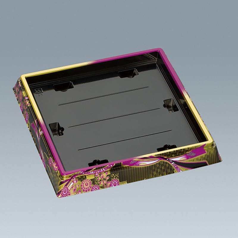 福助工業 寿司桶　新角桶　本体 20H（S） 蒔絵紫 10枚/束（ご注文単位20束）【直送品】