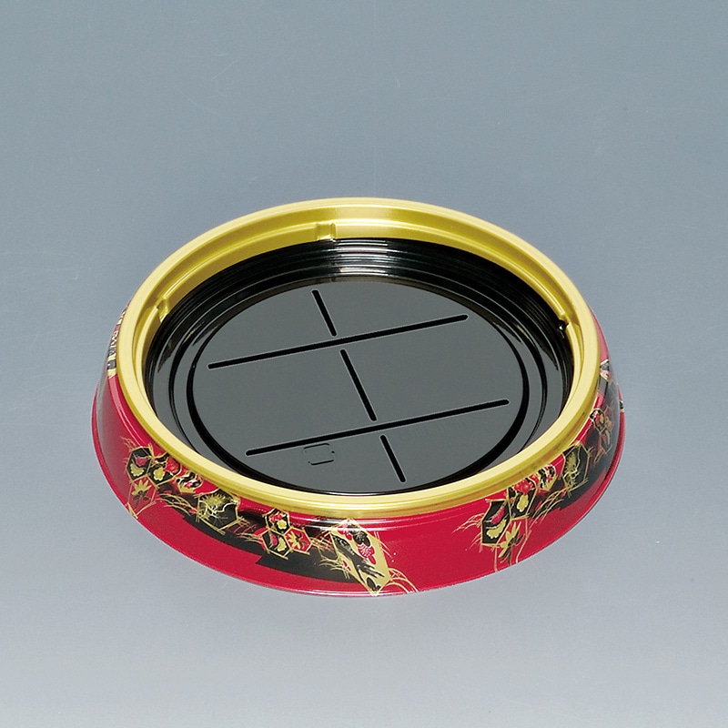 福助工業 寿司桶　新丸桶　本体 8H（S） 橋華朱 10枚/束（ご注文単位24束）【直送品】