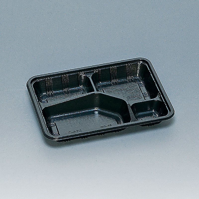 福助工業 弁当容器 LC-624 かぶせフタ付 黒 50枚/袋