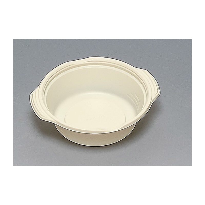 福助工業 鍋容器 TR鍋 本体 中 クリーム 50枚/束(ご注文単位18束)【直送品】