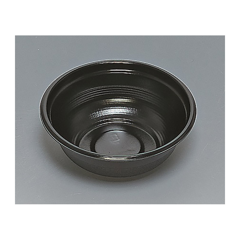 福助工業 丼容器 本体 SP-180-3H 黒 50枚/束(ご注文単位18束)【直送品】