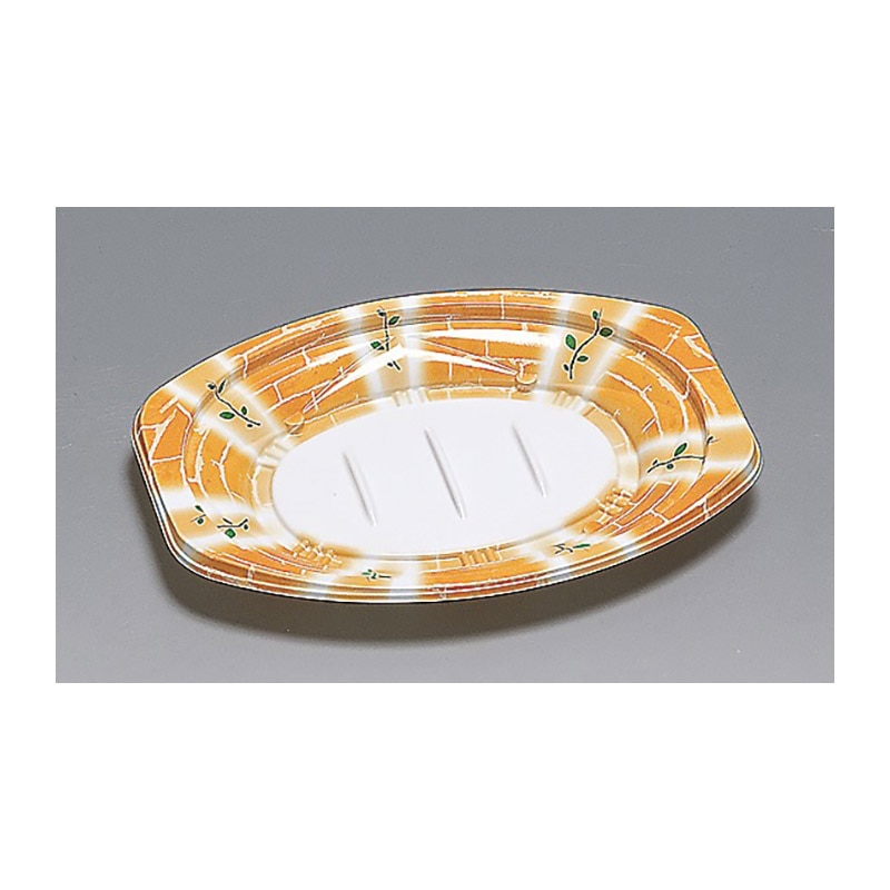 福助工業 プレート容器 FKプレート 本体 24-18H ガーデンオレンジ 50枚/束(ご注文単位12束)【直送品】