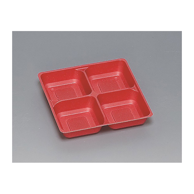 福助工業 弁当容器 中仕切 M-176 赤 50枚/束(ご注文単位12束)【直送品】