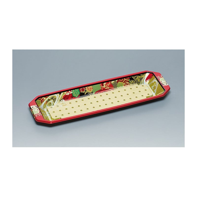 福助工業 寿司容器 和皿 本体 1-8H 亀甲 50枚/束(ご注文単位12束)【直送品】