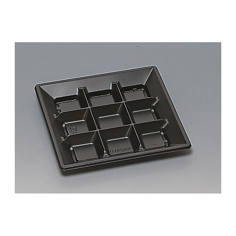 福助工業 惣菜容器 福皿 本体 21H-9 黒 50枚/束(ご注文単位8束)【直送品】