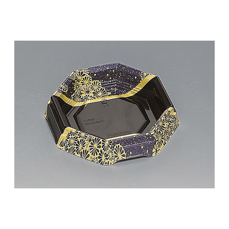 福助工業 折箱容器 折膳 本体 180H 流華 藍 25枚/束(ご注文単位18束)【直送品】